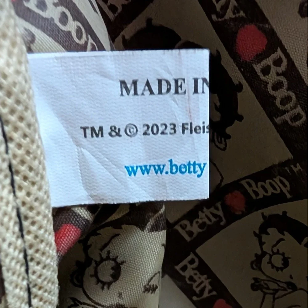 Betty Boop Black Backpack Purse Cartoon Character Kiss Print Boop Oop A Doop Bag